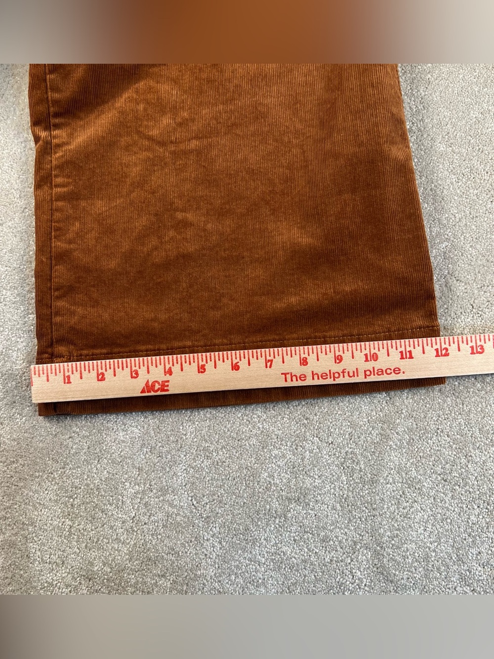 Loft The Palmer Wide Leg Corduroy Pants Patch Pocket Front Brown Women's 10 - Picture 10 of 10